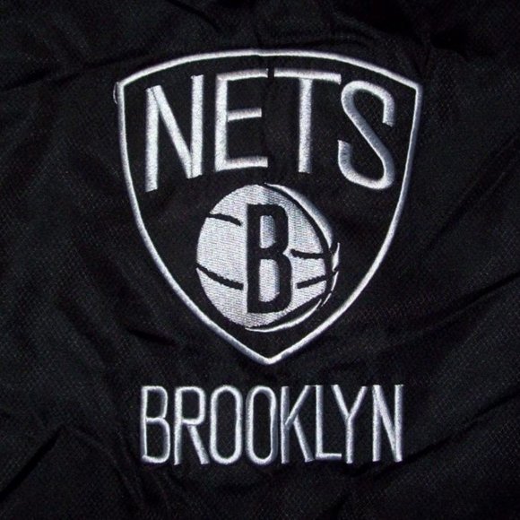 BROOKLYN NETS Rip Stop Full Zip Nylon Jacket M L X - Picture 8 of 8